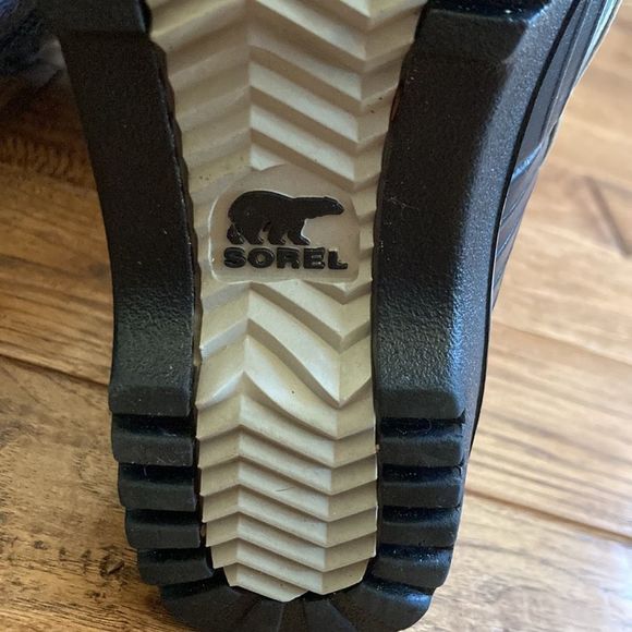 𝅺SOREL Joan of Arctic Boots Winter Snow Faux Fur Gray Houndstooth Plaid Size 7 - Picture 14 of 14